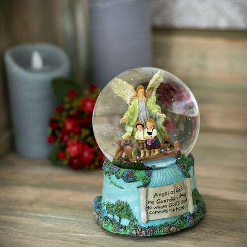 شركة Roman Giftware Inc.، مجموعة الملائكة الملهمة، 5.7 بوصة ارتفاع ملاك قبة موسيقية 100 مم، ديني، ملهم، متين (4x4x5) in Saudi Arabia