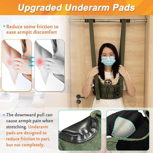 Spinal Decompression Harness Hang Upside Down Back Stretcher for Lower Back Pain Relief Lumbar Traction Device Spine Decompression Belt Bulging Herniated Disc Relief Back Stretching Device - Large in Saudi Arabia