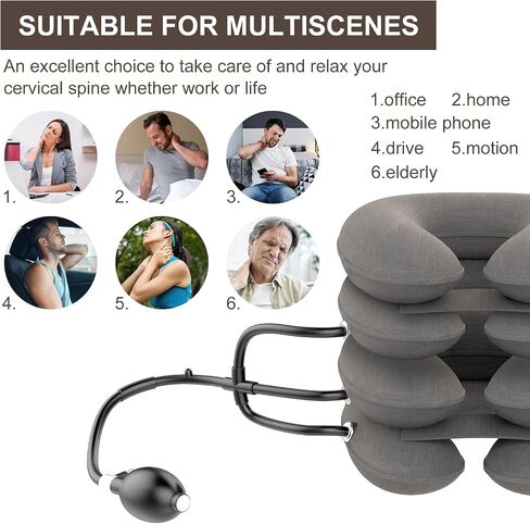 4-Layer Cervical Neck Traction Device for Instant Neck Pain Relief,Neck Stretcher Neck Support Brace, Neck Traction Pillow for Chronic Neck and Shoulder Pain Relief Traction Spine in Saudi Arabia