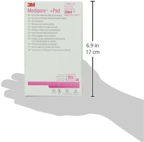 3M™ Medipore™ +Pad Soft Cloth Adhesive Wound Dressing, 3564, Dressing - 2-3/8 in x 4 in, Pad - 1 in x 2-3/8 in in Saudi Arabia