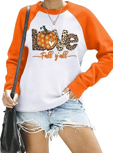 Beopjesk Graphic Printed Sweatshirt for Women Family Christmas Pullover Fall Winter Halloween Thanksgiving Tees Tops in Saudi Arabia