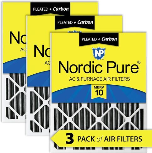 Nordic Pure 16x20x2 (15 1/2 x 19 1/2 x 1 3/4) مطوية MERV 12 مرشحات هواء 3 عبوات in Saudi Arabia