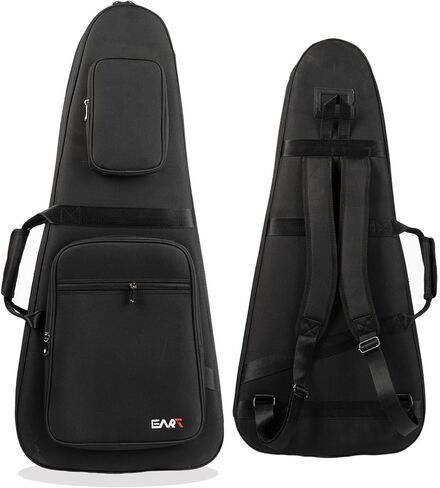 حقيبة جيتار كهربائي بدون رأس مقاس 36 بوصة من إيرت، حقيبة جيتار كهربائي ناعمة من النايلون المقاوم للماء مع حزام كتف مزدوج قابل للتعديل، أسود in Kuwait