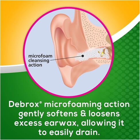 Debrox Earwax Removal Drops with Gentle Microfoam Cleansing Action, 0.5 fl oz in Saudi Arabia