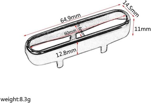 Alnicov Neck Pickup Metal Cover Replacement Parts for Tele Telecaster Electric Guitar Accessories in Saudi Arabia