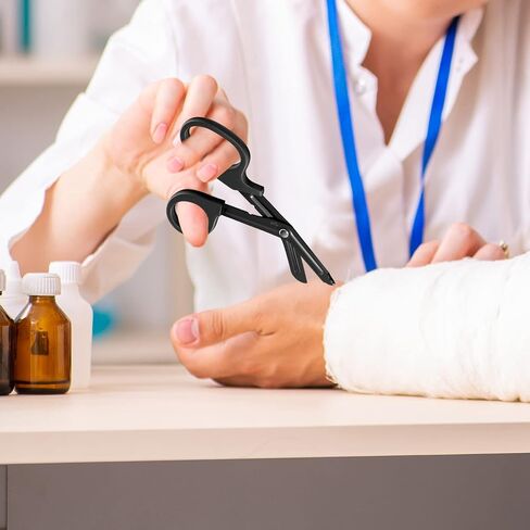 Medical Scissors, OUTLET Trauma Shears, Bandage Scissors, 7.5'' / 6'' Heavy Duty OUTLET Sales Nursing Scissors for Doctors Nurses and EMT Workers with Stainless Steel Blades (2 Pack Black) in Kuwait