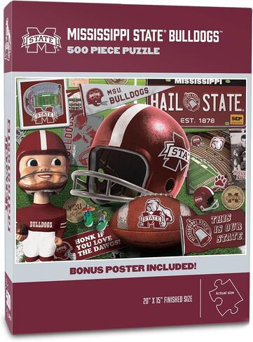 YouTheFan NCAA Alabama Crimson Tide Retro Series 500pc Puzzle 15" x 20" in Saudi Arabia