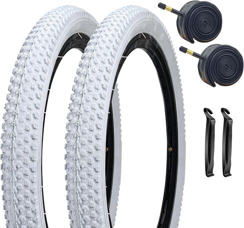 SIMEIQI 2 Pack 12"/14"/ 16“/18"/20“x2.125 White Bike Tires and Tubes for Kid's Tires Bicycle Replacement Tyres Compatible with 12/14/16/18/20x1.75/1.95/2.0/2.125 Tire Wheel in Saudi Arabia