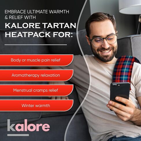 Microwavable Heating Pads for Winter, Back, Stomach & Head Comfort – Kalore Neck Wrap with Velboa Faux Fur Cover – Even Heat Distribution Hot Compress Bag - Wheat Heat Pad – Lavender Scent – Black in Saudi Arabia