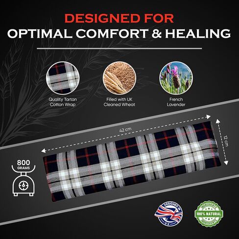 Microwavable Heating Pads for Winter, Back, Stomach & Head Comfort – Kalore Neck Wrap with Velboa Faux Fur Cover – Even Heat Distribution Hot Compress Bag - Wheat Heat Pad – Lavender Scent – Black in Saudi Arabia