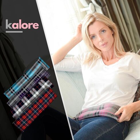 Microwavable Heating Pads for Winter, Back, Stomach & Head Comfort – Kalore Neck Wrap with Velboa Faux Fur Cover – Even Heat Distribution Hot Compress Bag - Wheat Heat Pad – Lavender Scent – Black in Saudi Arabia