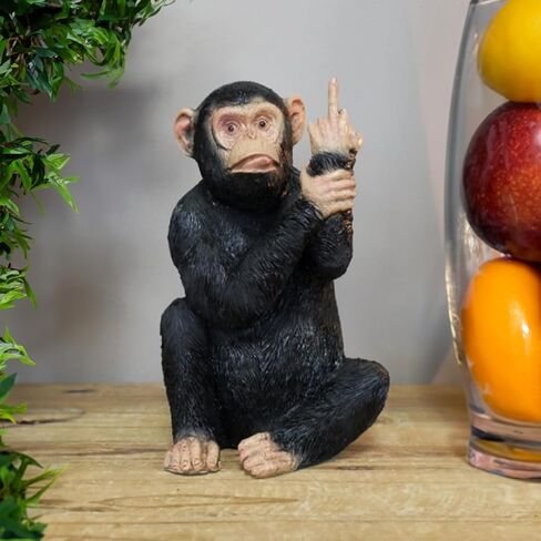 Black Rude Monkey Figurine Home Decor Animal Ornaments and Sculptures in Saudi Arabia