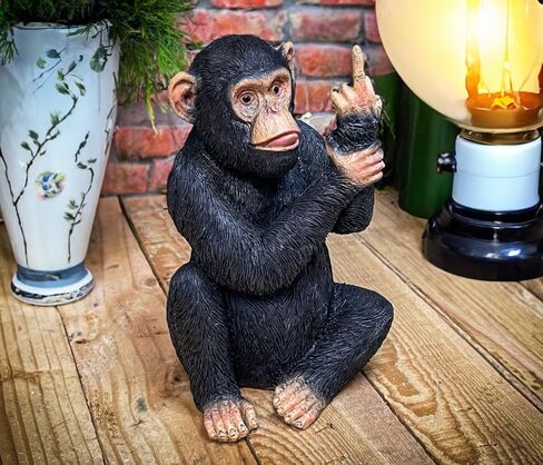 Black Rude Monkey Figurine Home Decor Animal Ornaments and Sculptures in Saudi Arabia