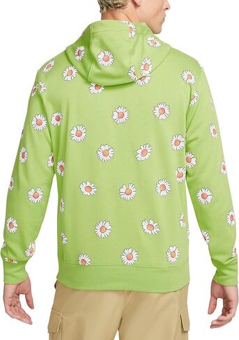 Nike Sportswear Sport Essentials Men's French Terry Pullover Hoodie, Vivid Green/White, S Regular US in Saudi Arabia