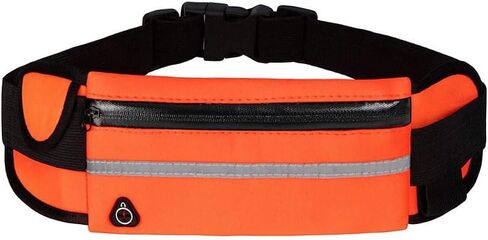 Slim Running Belt Fanny Pack,Waist Pack Bag for Hiking Cycling Workout Yoga Reflective Runner Pouch Belt Fitness Workout Bag Adjustable Sport Travel Fanny Pack Money Phone Holder (orange) in Saudi Arabia