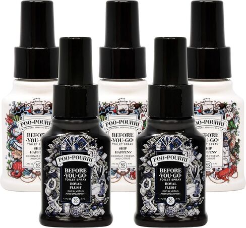 سفينة Poo-Pourri يحدث 3 عبوات، وRoyal Flush 2 عبوة 1.4 أونصة من الزجاجات in Kuwait