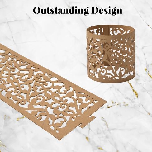 Kraft Paper Napkin Holder Buckle, Name Paper Napkin Rings for Wedding Party Dinner Table Decor, Special Events and Catering Services Table Decor in Saudi Arabia
