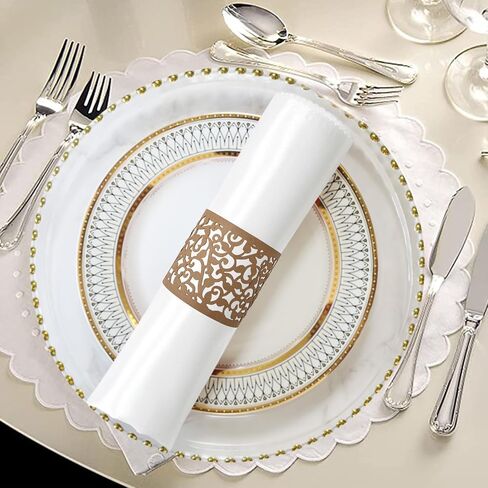 Kraft Paper Napkin Holder Buckle, Name Paper Napkin Rings for Wedding Party Dinner Table Decor, Special Events and Catering Services Table Decor in Saudi Arabia