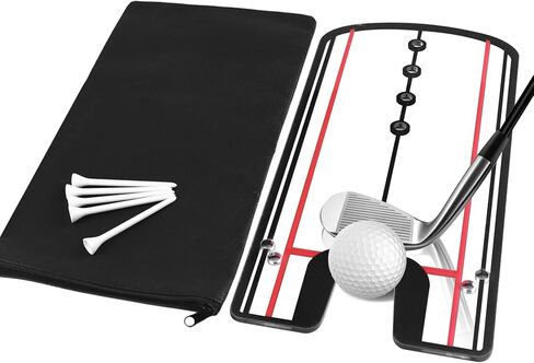 Golf Putting Mirror, Golf Alignment Mirror Training Aid Trainer, Portable Swing Trainer 12'' x 5.5'' - Practice Your Putting Alignment Tool in Kuwait