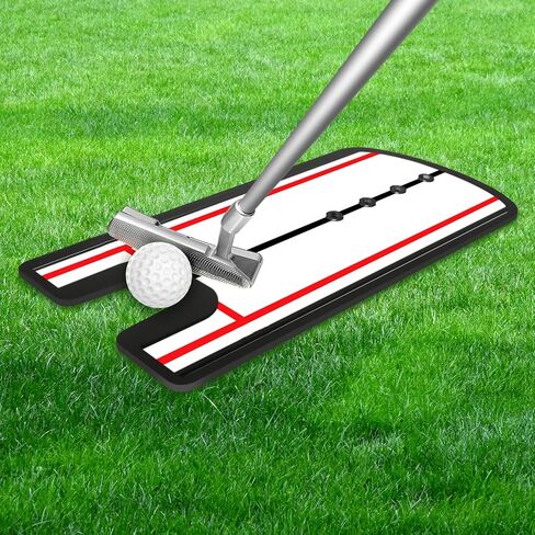Golf Putting Mirror, Golf Alignment Mirror Training Aid Trainer, Portable Swing Trainer 12'' x 5.5'' - Practice Your Putting Alignment Tool in Kuwait