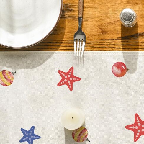 Artoid Mode Santa Claus Coconut Tree Surf Board Christmas in July Table Runner, Holiday Kitchen Dining Table Decoration for Home Party Decor 13x72 Inch in Saudi Arabia