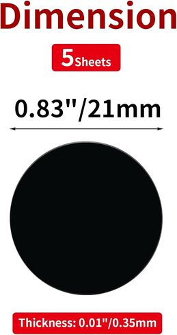 Self-Adhesive Screw Hole Stickers 5 Sheets/270 Pcs Adhesive PVC Screw Covers Dustproof Caps for Wooden Furniture Cabinet Accessories - 0.83inch/21mm (Black) in Saudi Arabia
