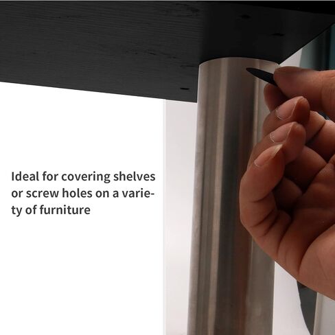 Self-Adhesive Screw Hole Stickers 5 Sheets/270 Pcs Adhesive PVC Screw Covers Dustproof Caps for Wooden Furniture Cabinet Accessories - 0.83inch/21mm (Black) in Saudi Arabia