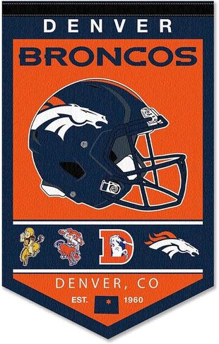 Denver Broncos Heritage History Banner Pennant in Saudi Arabia