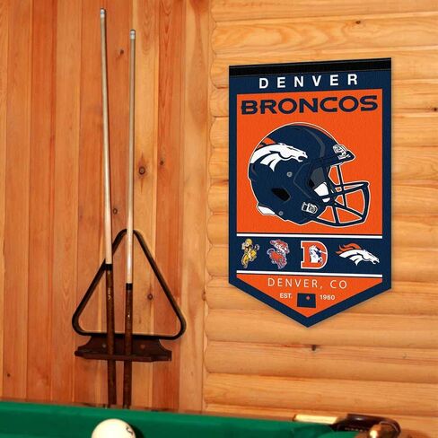 Denver Broncos Heritage History Banner Pennant in Saudi Arabia