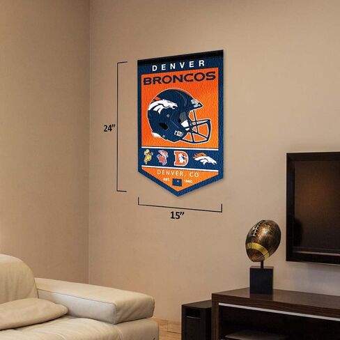 Denver Broncos Heritage History Banner Pennant in Saudi Arabia