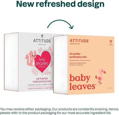 ATTITUDE Baby Air Purifier, Activated Carbon, Captures Stubborn Odors, Plant and Mineral-Based, Vegan, Good Night, 8 Ounce in Saudi Arabia