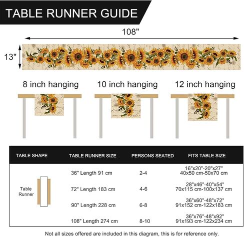 Seliem Fall Sunflower Placemats Set of 4, Spring Summer Yellow Floral Flowers Rustic Vintage Dining Table Place Mats, Eucalyptus Leaves Seasonal Kitchen Decor Home Decoration 12 x 18 Inch in Kuwait