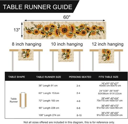 Seliem Fall Sunflower Placemats Set of 4, Spring Summer Yellow Floral Flowers Rustic Vintage Dining Table Place Mats, Eucalyptus Leaves Seasonal Kitchen Decor Home Decoration 12 x 18 Inch in Kuwait
