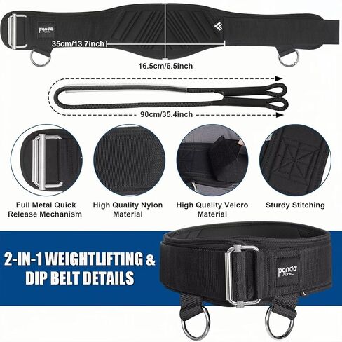 حزام رفع الأثقال والغطس 2 في 1، حزام الأثقال بحبل متعدد الوظائف حزام رفع الأثقال من أجل رفع الأثقال القرفصاء وسحب ما يصل إلى تدريبات كمال الأجسام in Kuwait