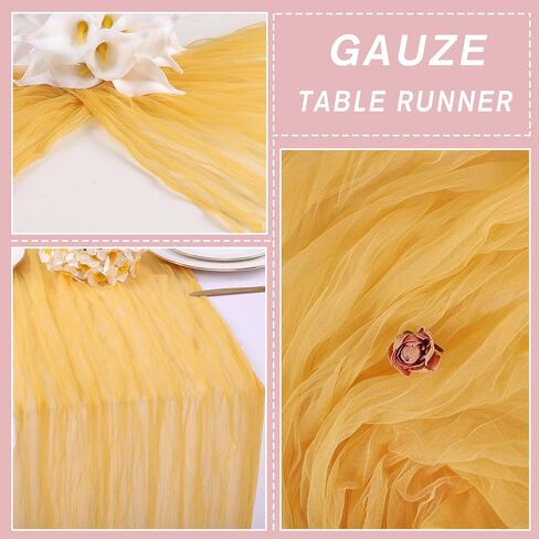 Blue Gauze Table Runner 10ft Rustic Cheese Cloth Table Runner 38×120 Inches Boho Style Decorations for Romantic Date Wedding Party Baby Shower Photography Decoration in Saudi Arabia