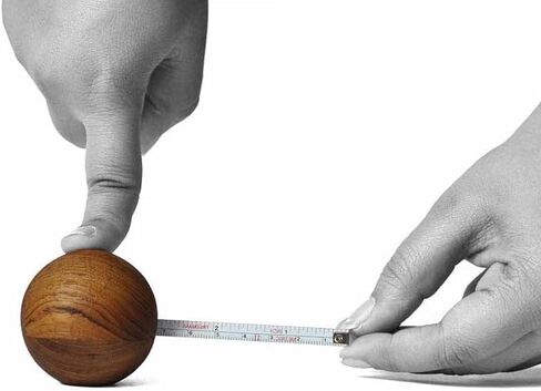 Ball Round Measuring Tape - Architecturally Designed Wooden Desk Accessory and Paperweight in Saudi Arabia