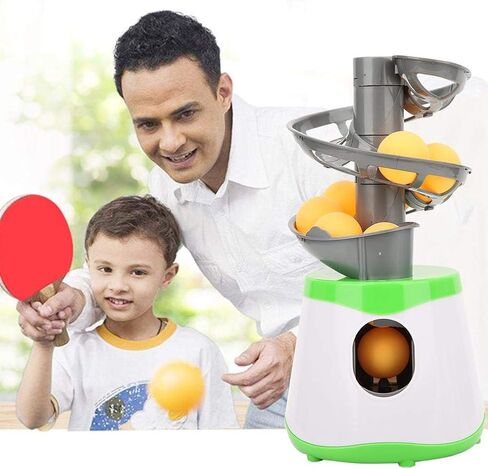 Table Tennis Trainer Robot, Portable ABS Table Tennis Trainer Ping Pong Ball Automatic Launcher Training Machine Children Entertainment Toy in Saudi Arabia