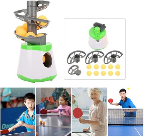 Table Tennis Trainer Robot, Portable ABS Table Tennis Trainer Ping Pong Ball Automatic Launcher Training Machine Children Entertainment Toy in Saudi Arabia