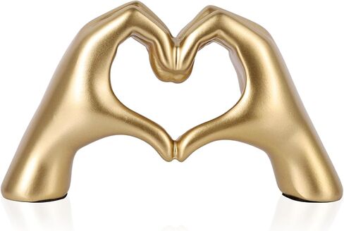 DOVDOV Heart Hand Statues and Sculptures, Silver Room Home Decor for Office Living Room Coffee Table Dining Table Centre entryway Entrance TV Cabinet Tabletop Decor. in Saudi Arabia