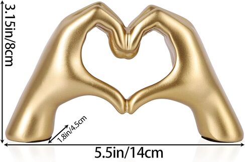 DOVDOV Heart Hand Statues and Sculptures, Silver Room Home Decor for Office Living Room Coffee Table Dining Table Centre entryway Entrance TV Cabinet Tabletop Decor. in Saudi Arabia