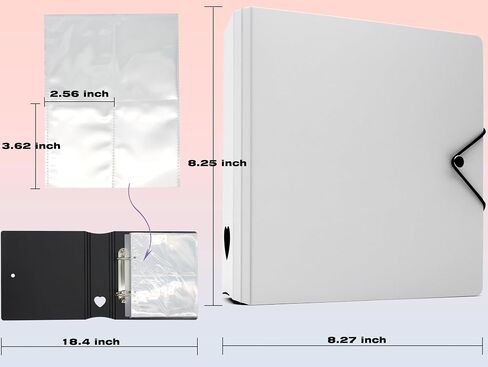 مجموعة كتب حامل بطاقات الصور Kpop مقاس A5 ألبوم بطاقات الصور الفوتوغرافية 6 حلقات Photocard Binder، مناسبة لـ Kpop 200 بطاقة مقاس 3 بوصات، مع 50 قطعة من أكمام بطاقات وامضة بالليزر، مع 20 ورقة ملصقات ملصقات لطيفة in Saudi Arabia