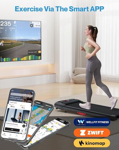 Walking Pad, Under Desk Treadmill for Home Office, 2 in 1 Portable Walking Treadmill with Remote Control, Walking Jogging Machine in LED Display in Saudi Arabia