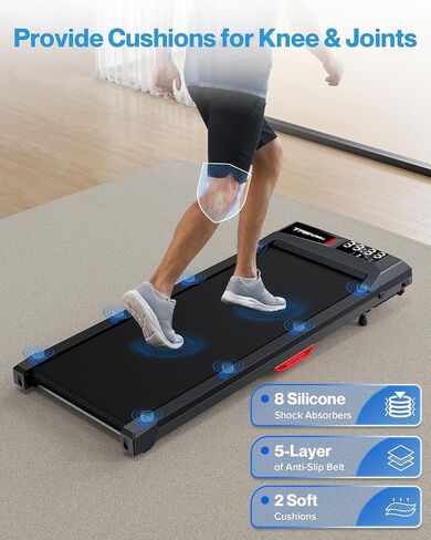 Walking Pad, Under Desk Treadmill for Home Office, 2 in 1 Portable Walking Treadmill with Remote Control, Walking Jogging Machine in LED Display in Saudi Arabia