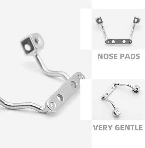 Beaupretty 2pcs Eyeglass Nose Pads Nose Bridge Sunglasses Repair Glass Nose Pads for Glasses Silver in Saudi Arabia