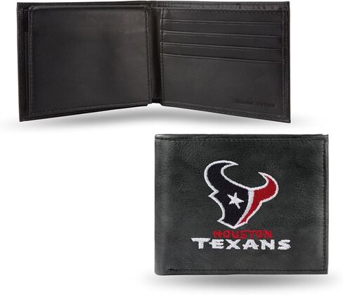 Rico Industries NFL Embroidered Leather Billfold Wallet, Houston Texans, 3.25 x 4.25-inches in Saudi Arabia