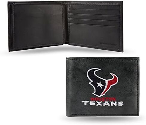 Rico Industries NFL Embroidered Leather Billfold Wallet, Houston Texans, 3.25 x 4.25-inches in Saudi Arabia