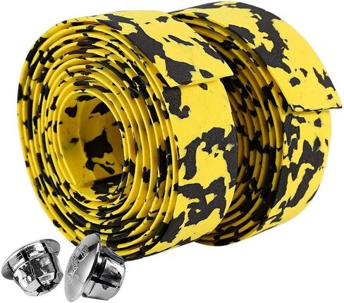 Handlebar Tape, 2Pcs Fade Resistance Bike Reflective Grip Wrap Tape with 2 Bar Plugs Cycling Handlebar Accessory in Saudi Arabia