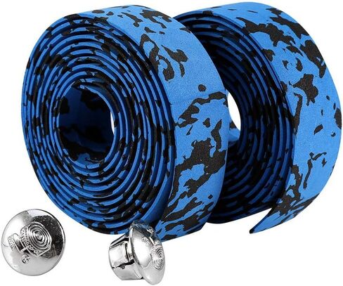 Handlebar Tape, 2Pcs Fade Resistance Bike Reflective Grip Wrap Tape with 2 Bar Plugs Cycling Handlebar Accessory in Saudi Arabia
