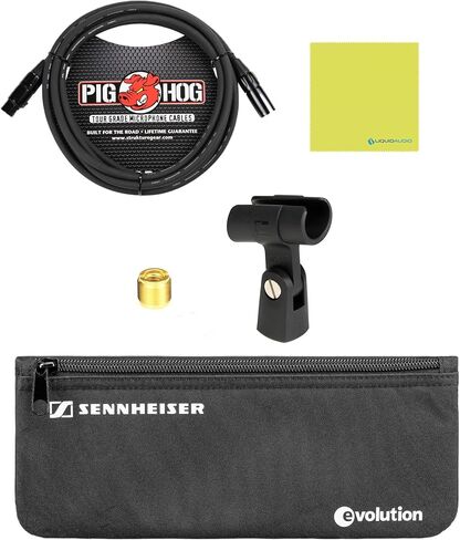 Liquid Audio Sennheiser E 614 Small-diaphragm Condenser Microphone Bundle w/Pig Hog PHM10 8mm Mic Cable Polishing Cloth in Saudi Arabia