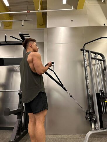 KYLIN SPORT مقبض طويل للركاب مع حلقة تسلق معدنية ملحقات آلة الكابلات مقابض شريط المقاومة مقابض السيليكون حزام اللياقة البدنية in Kuwait